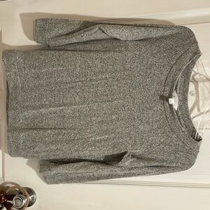 Market & Spruce 3/4 sleeve knit top, marble grey, size small